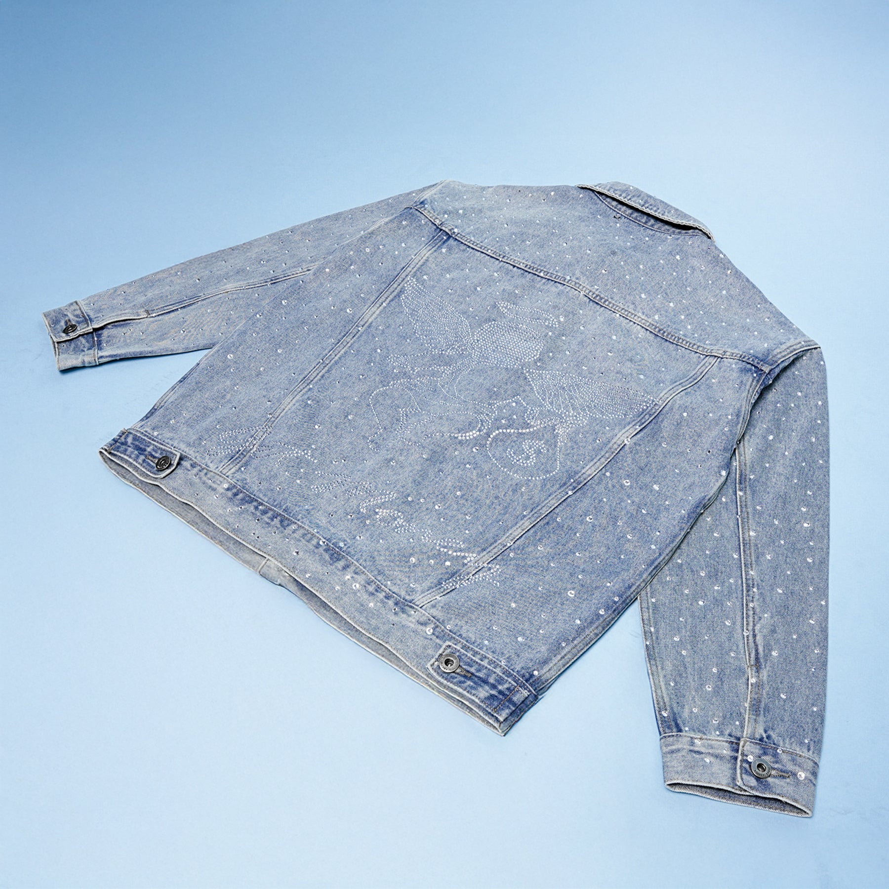 1 of 1 HM Get Money Rhinestone Denim Jacket