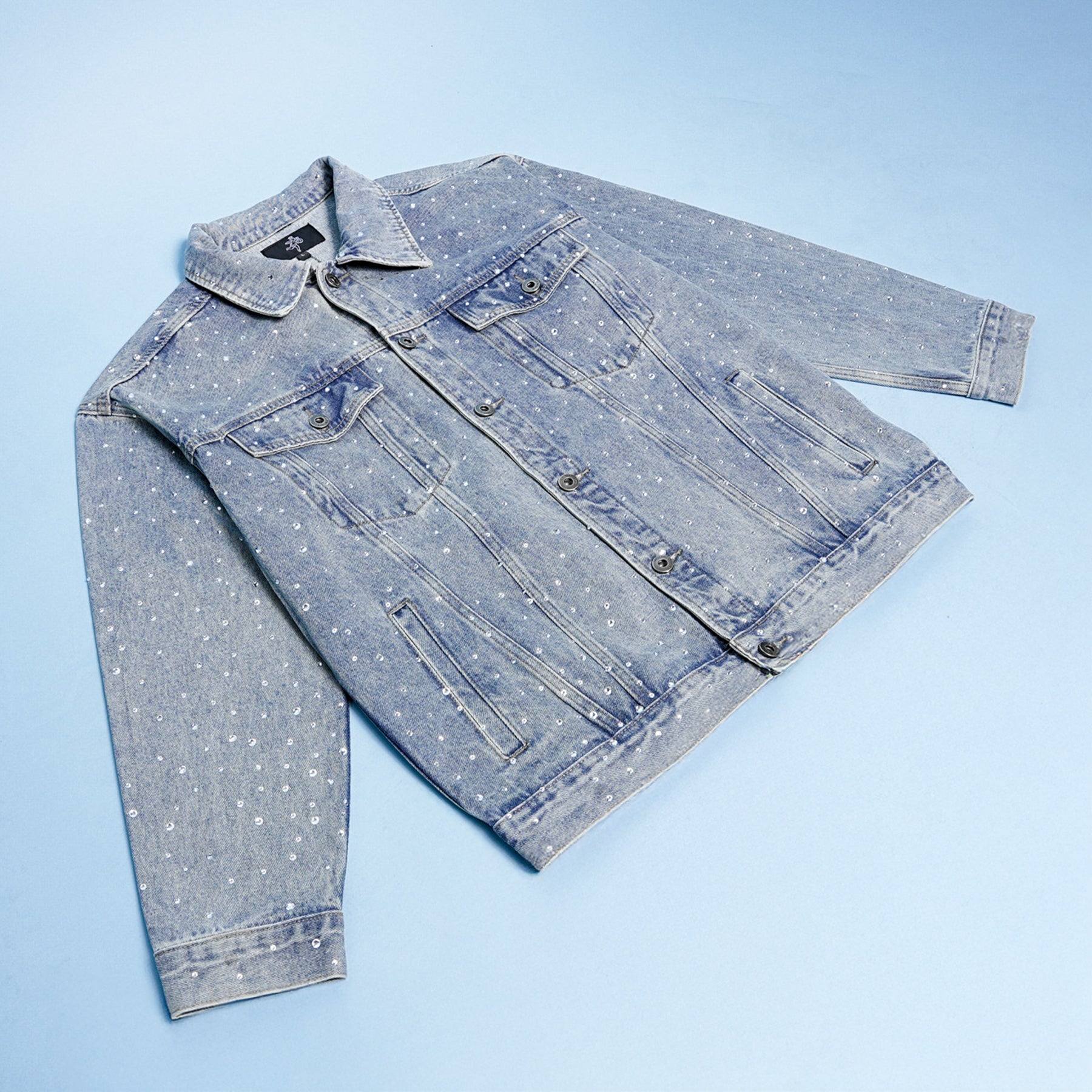 1 of 1 HM Get Money Rhinestone Denim Jacket