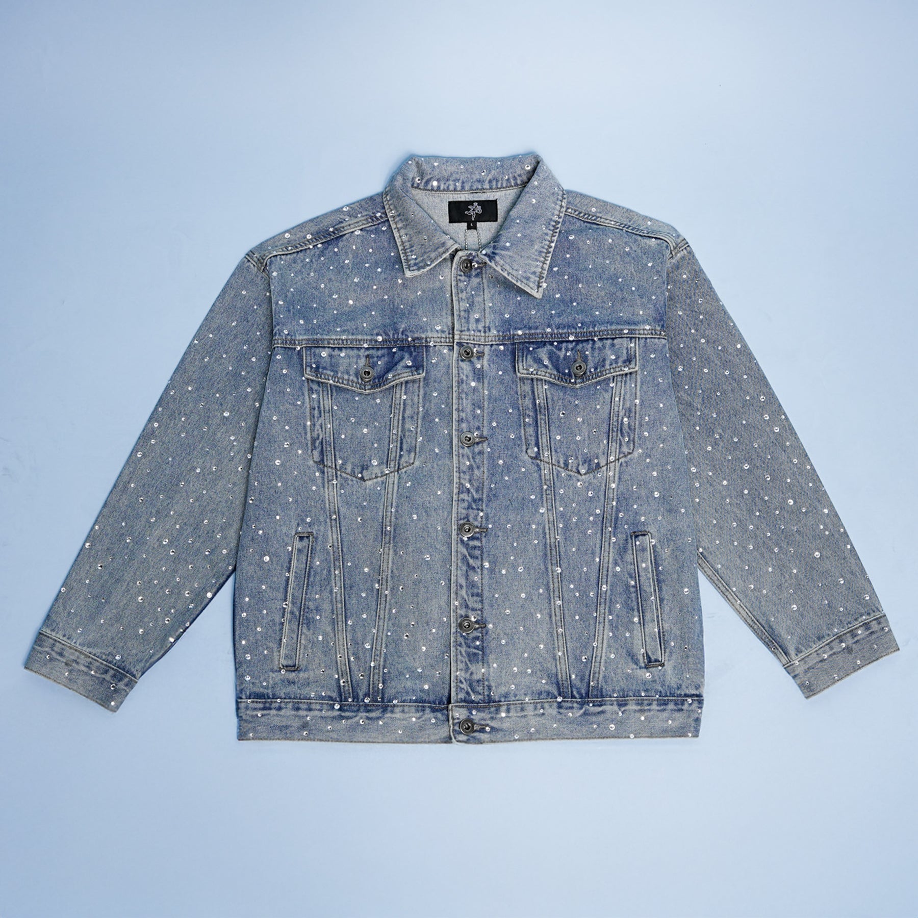 1 of 1 HM Get Money Rhinestone Denim Jacket