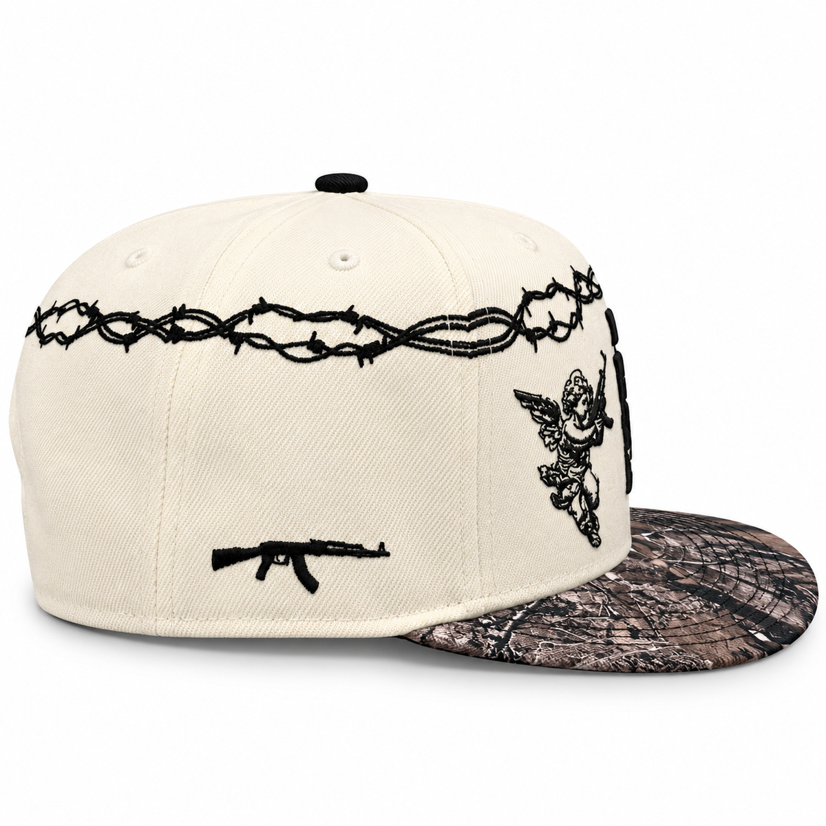 Barbed Wire - Snapback - Cream/Camo