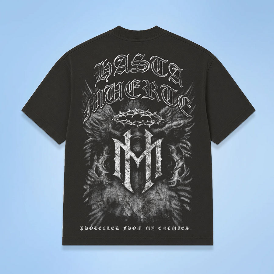 Angels Watch - Black Garment Dye Tee