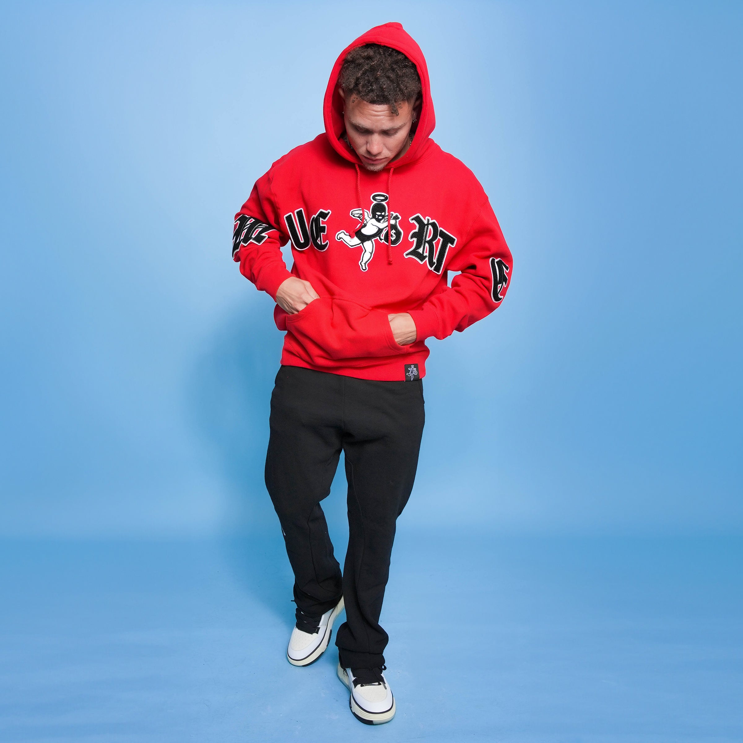 BLACK/GREY Motivated LTTRS RED Hoodie