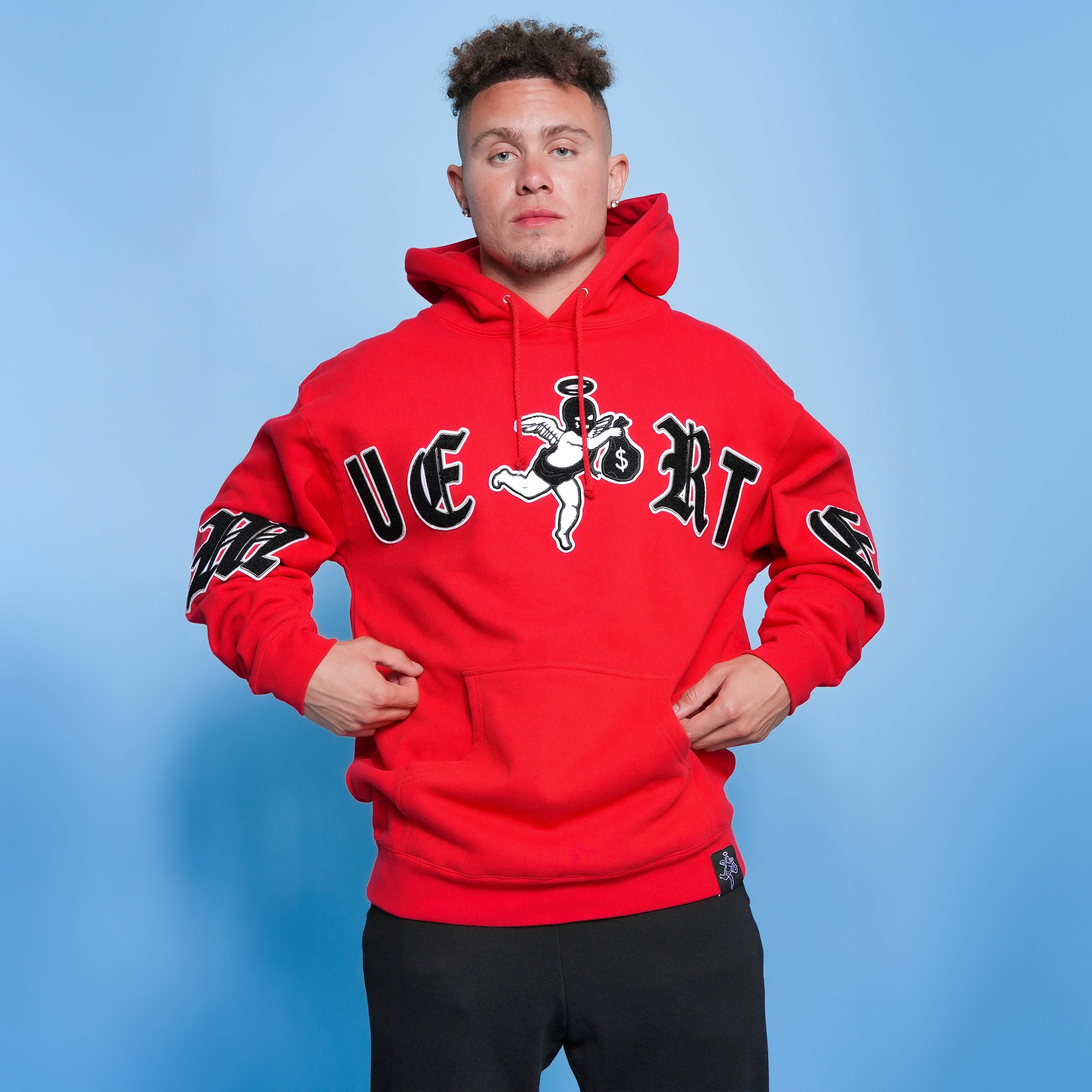 BLACK/GREY Motivated LTTRS RED Hoodie