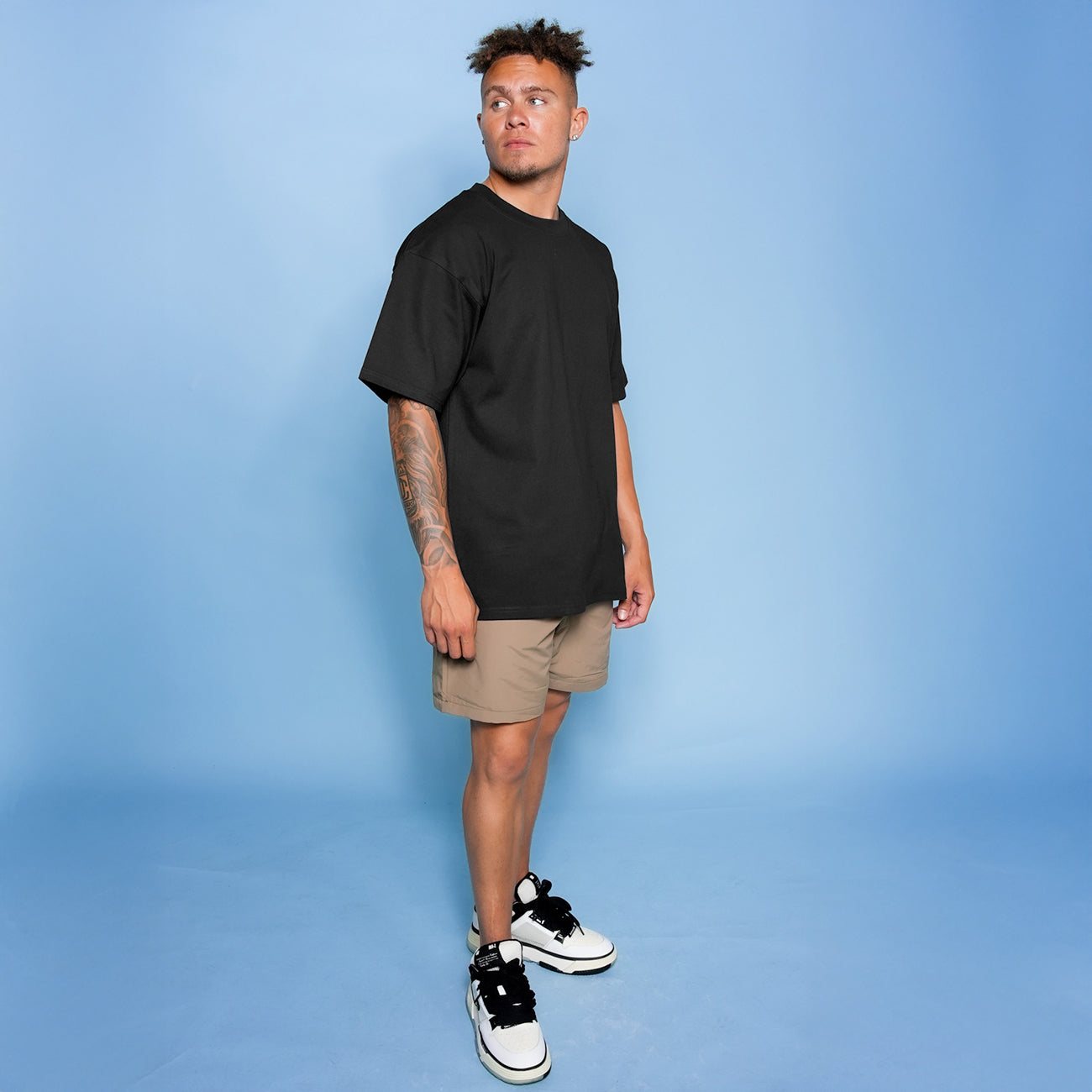 Purple Label Boxy Black Tee