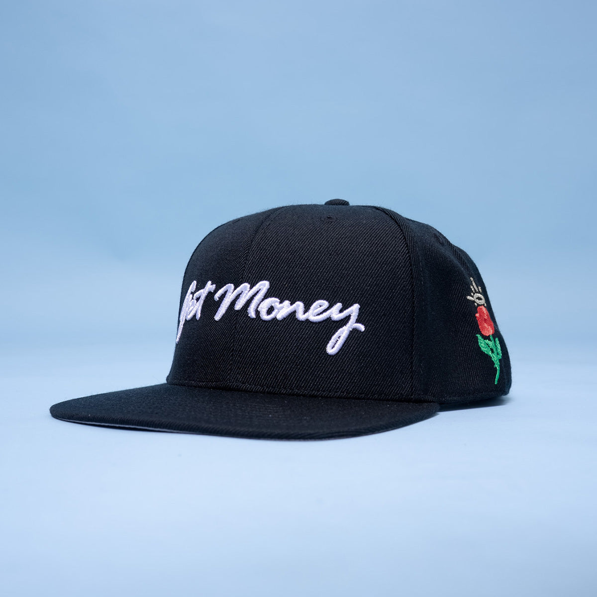 Get Money Rose Snapback - Black