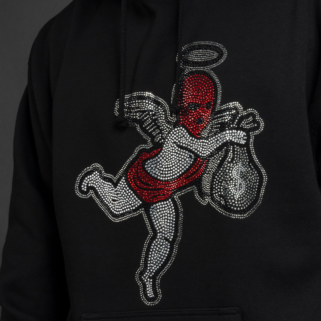 Rhinestone Red Ski Mask Angel - HW Hoodie