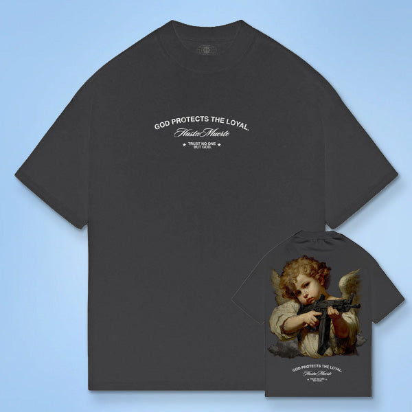 Angel Shooter - Vintage Black Tee