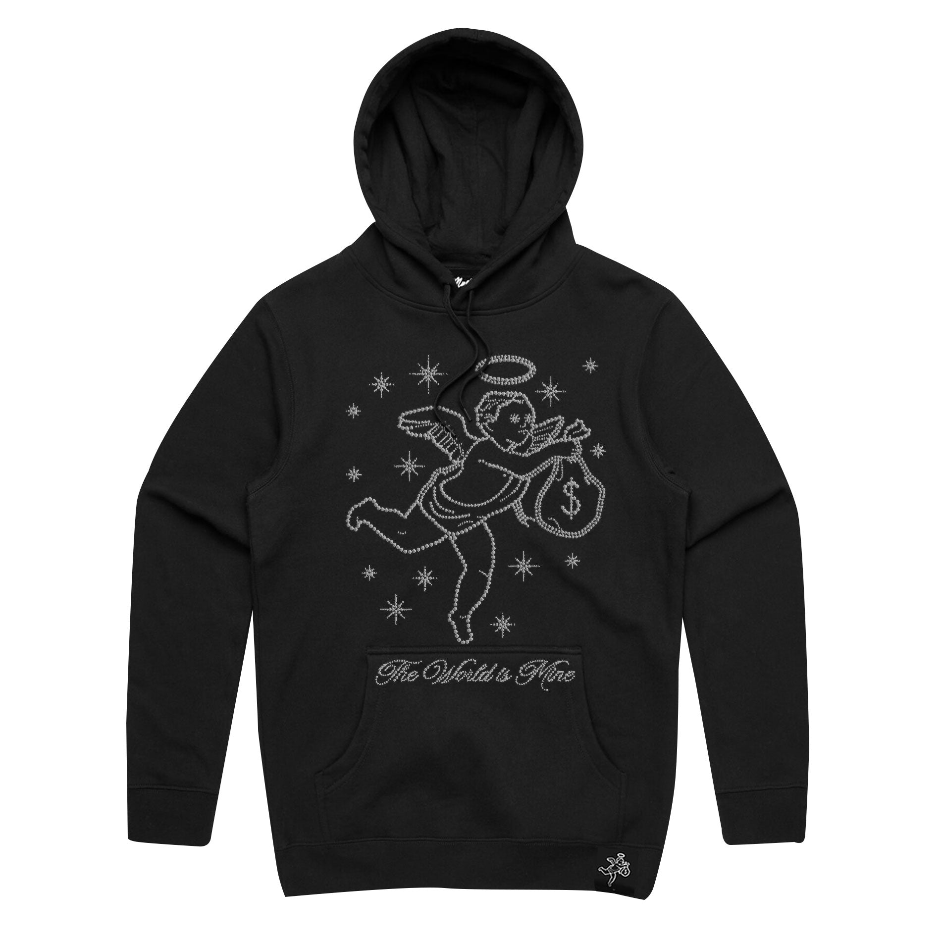 The World Is Mine Rhinestone Angel - HW Hoodie