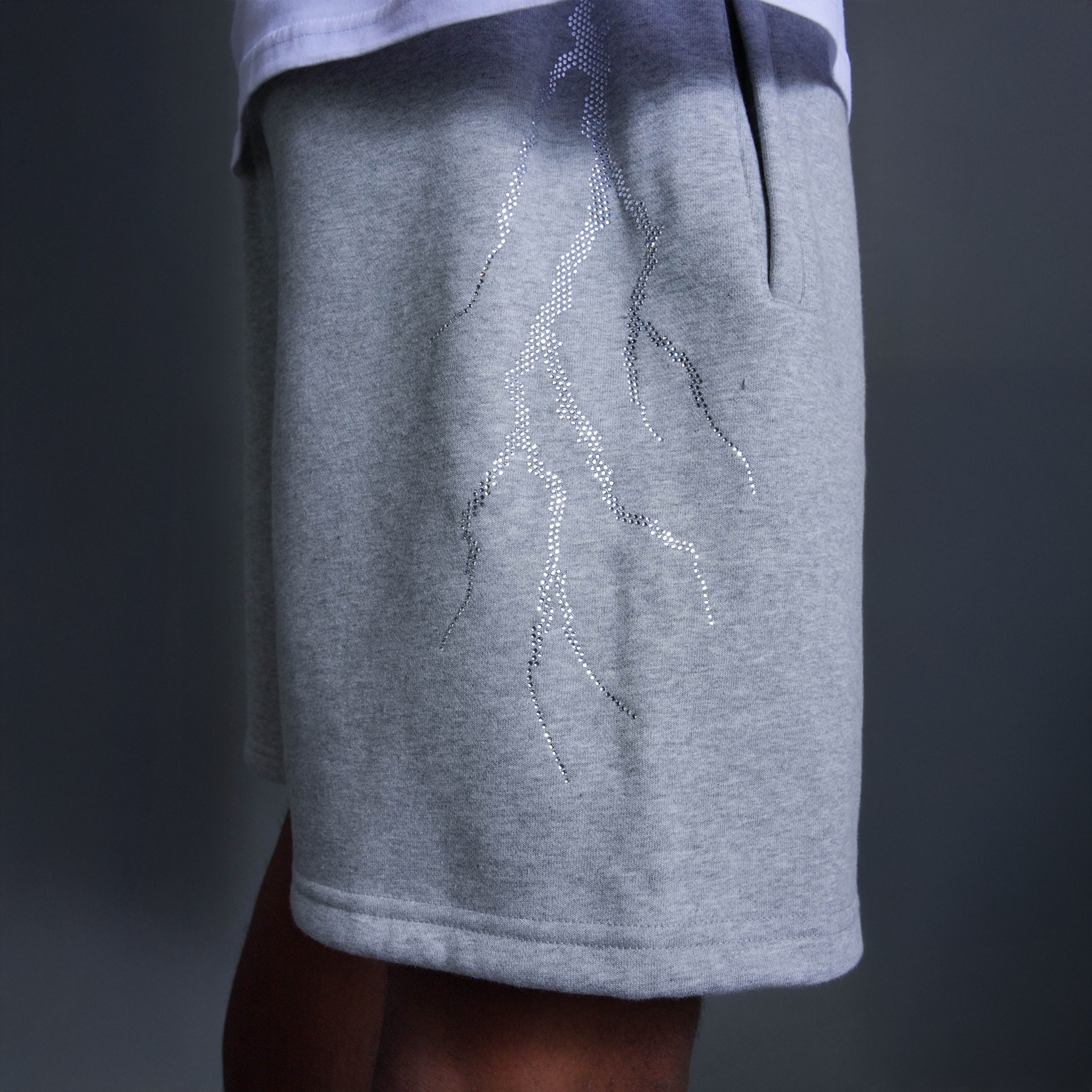 Lightning White Tonal Shorts
