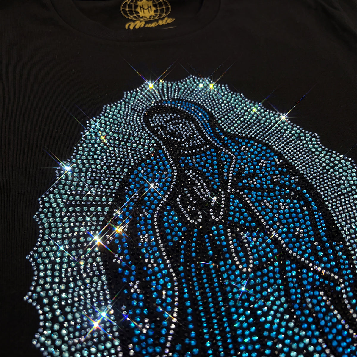 La Reina VM Blue Rhinestone Tee