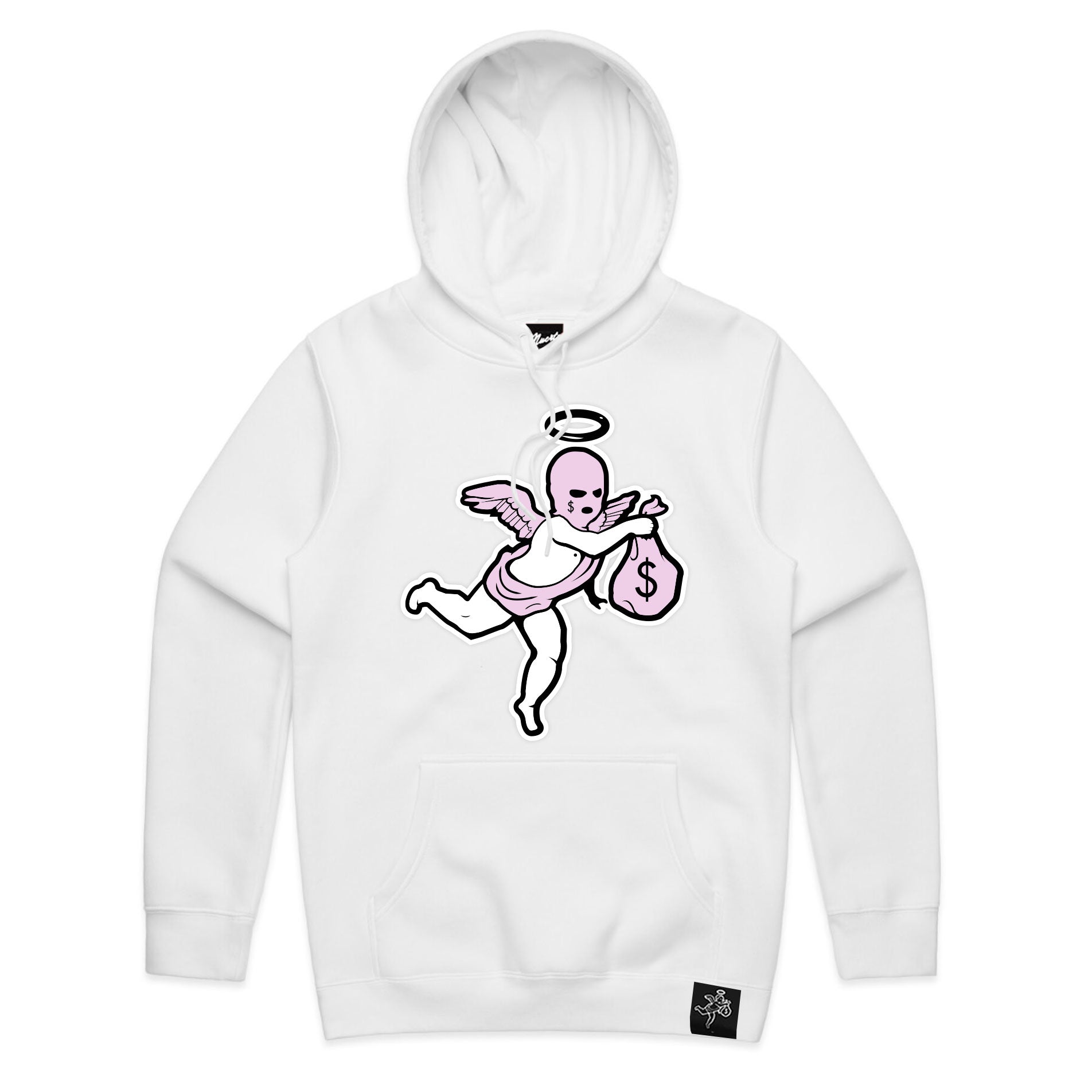 Pink Ski Mask Angel Chenille Patch  Hoodie HW