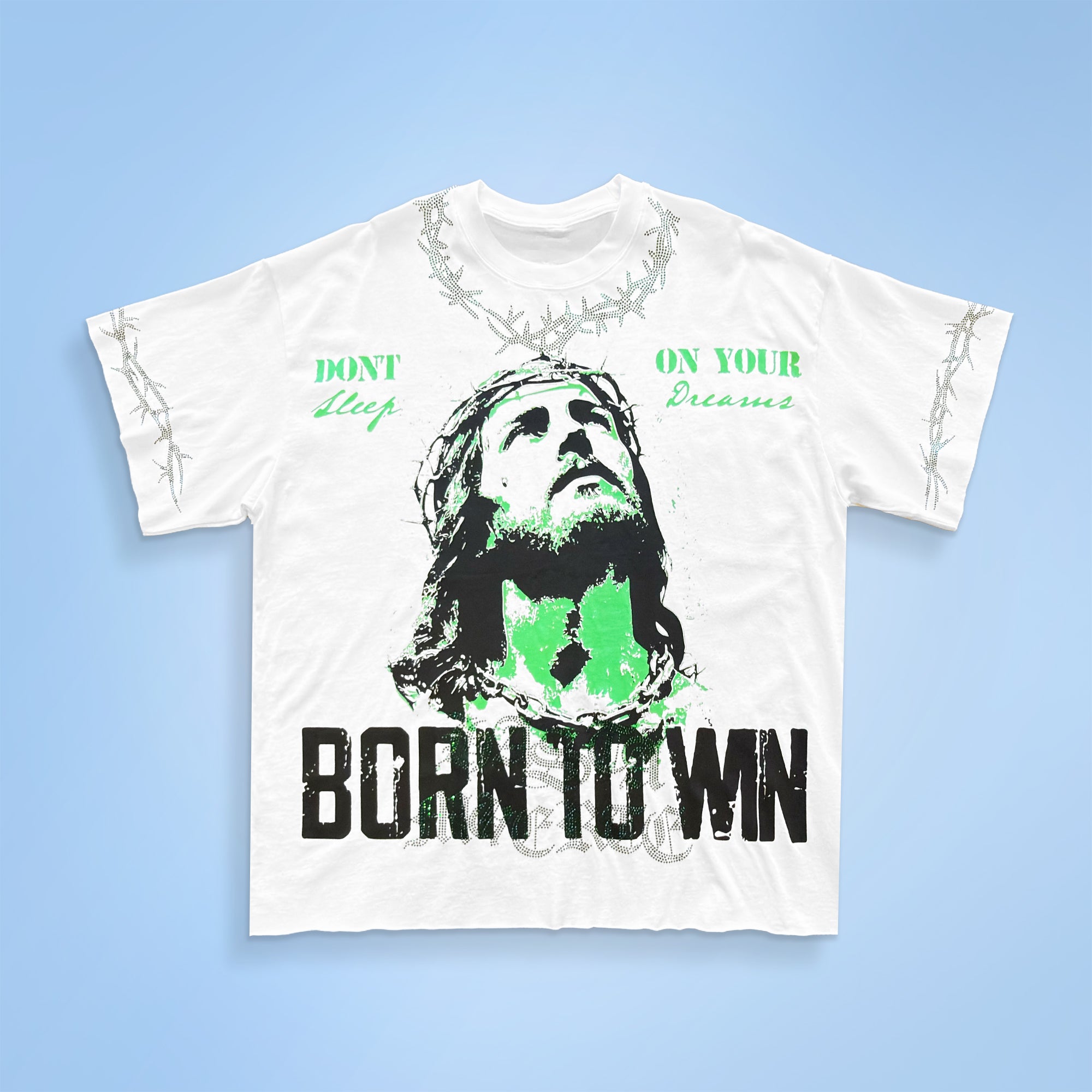 1 of 1 Jesus Rhinestone RAW EDGE - XL