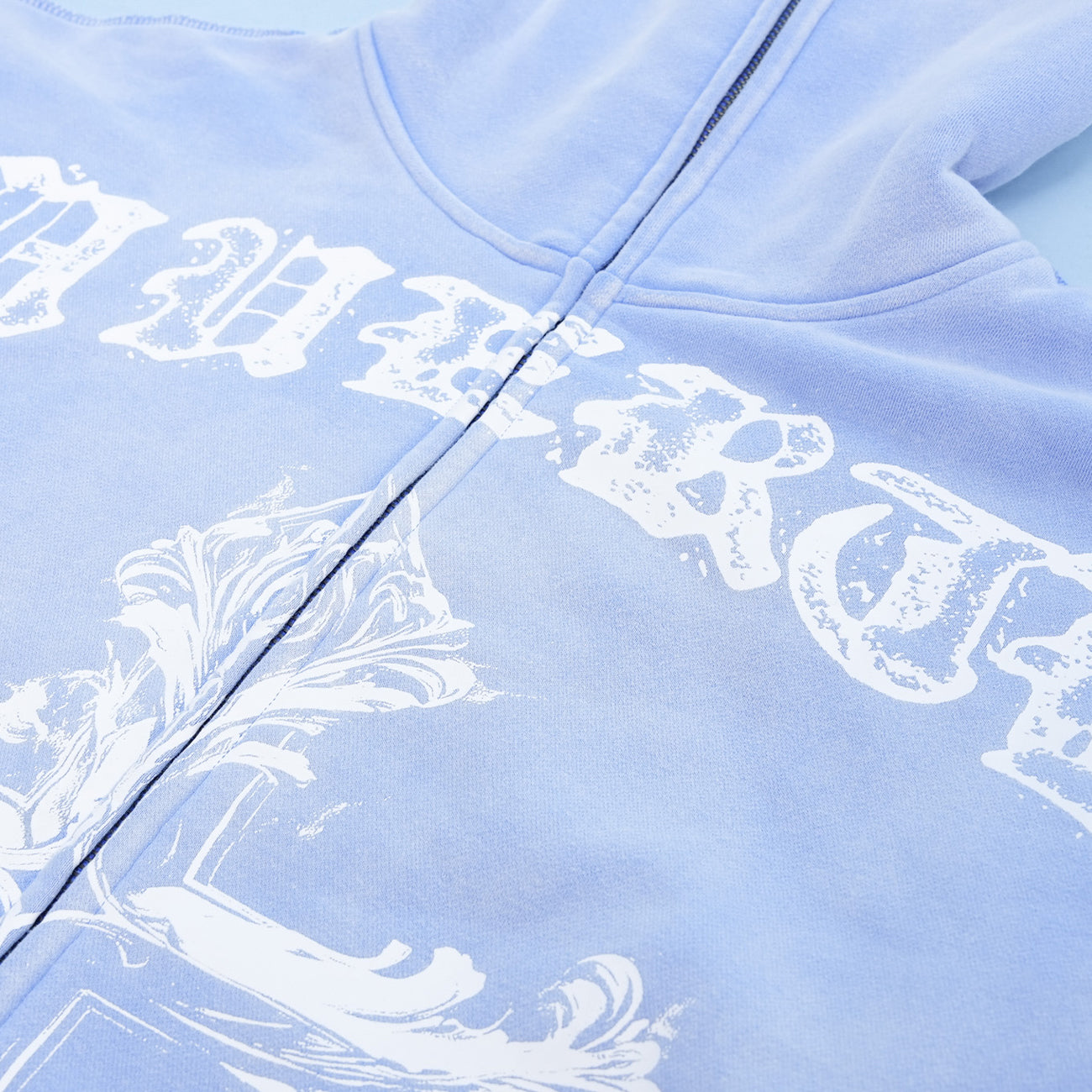 BLUE GB Jesus CROSS F/B Zip Hoodie