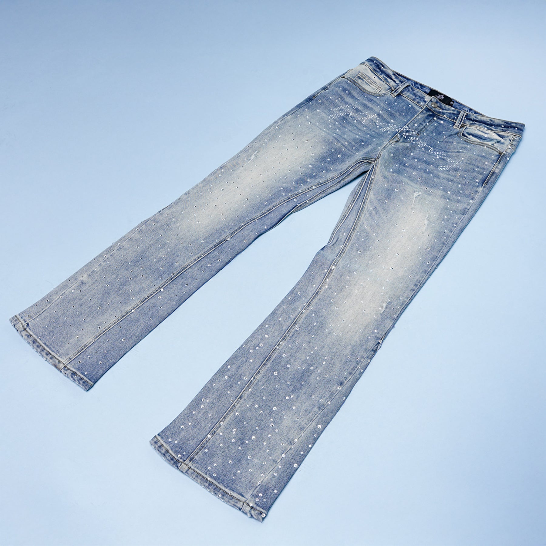 1 of 1 HM Get Money Rhinestone Denim Pants