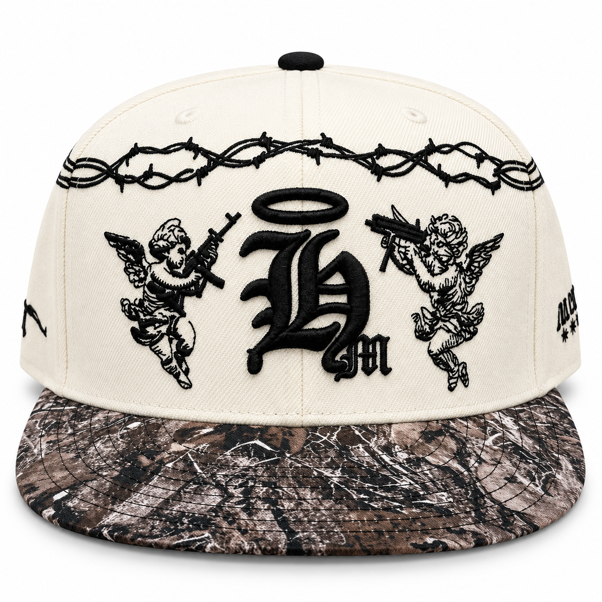 Barbed Wire - Snapback - Cream/Camo