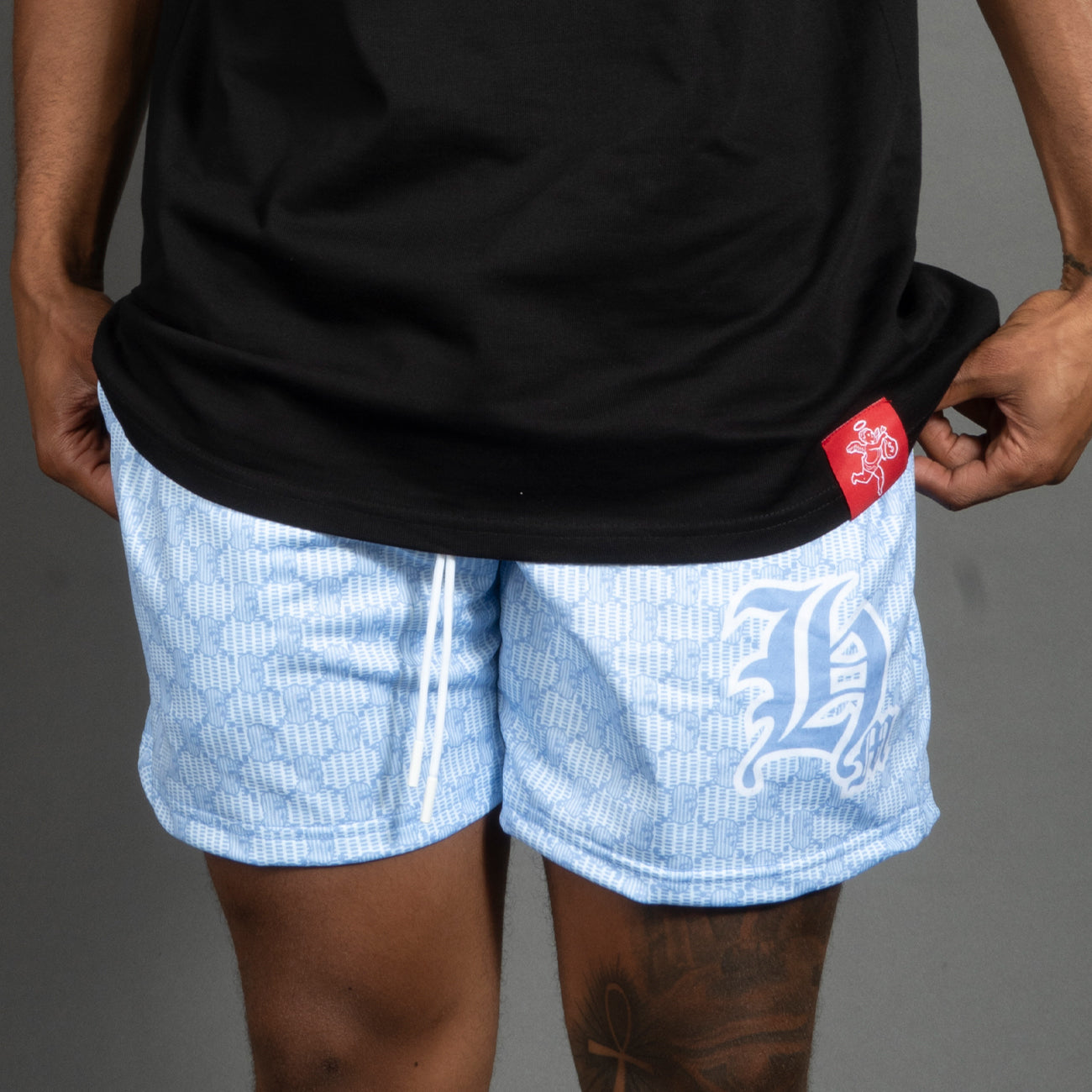 HM Pattern Shorts - Light Blue