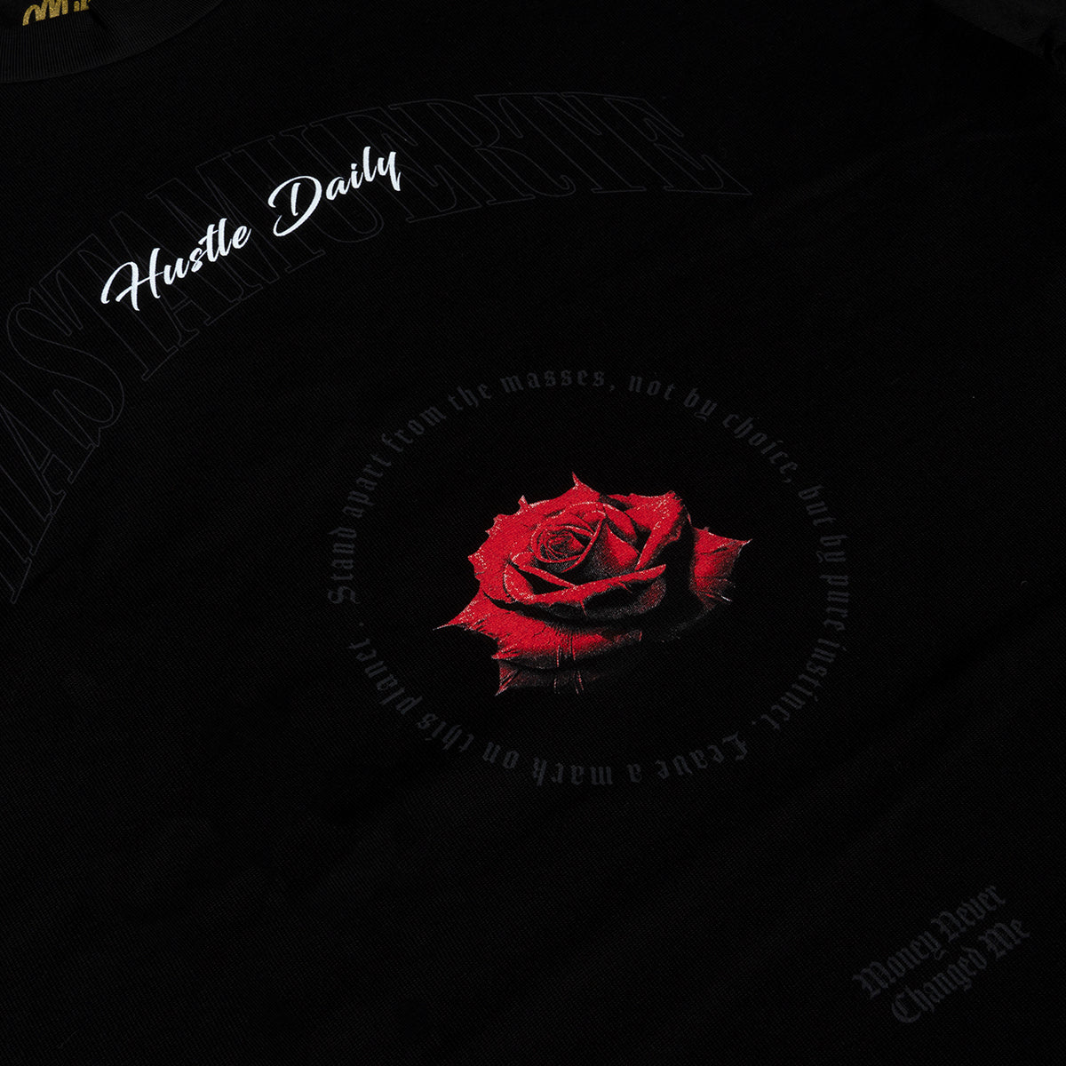 Stand Apart Rose - ULTRA HW Red Label Tee - Black