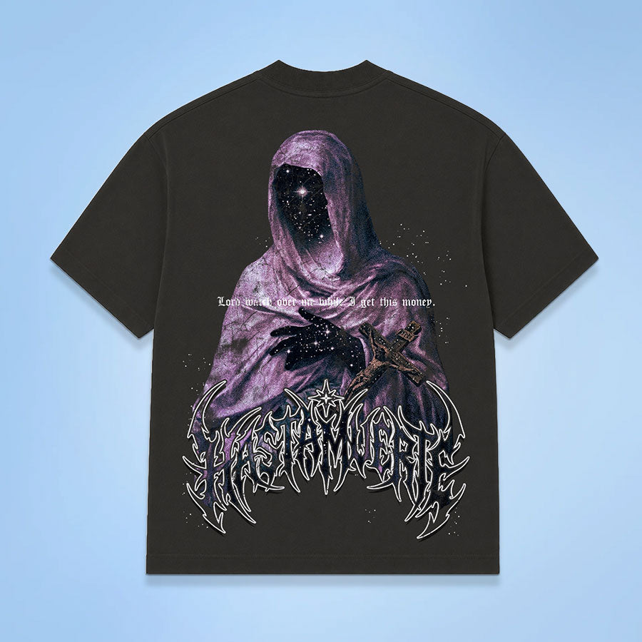 Divine Order - Black Garment Dye Tee