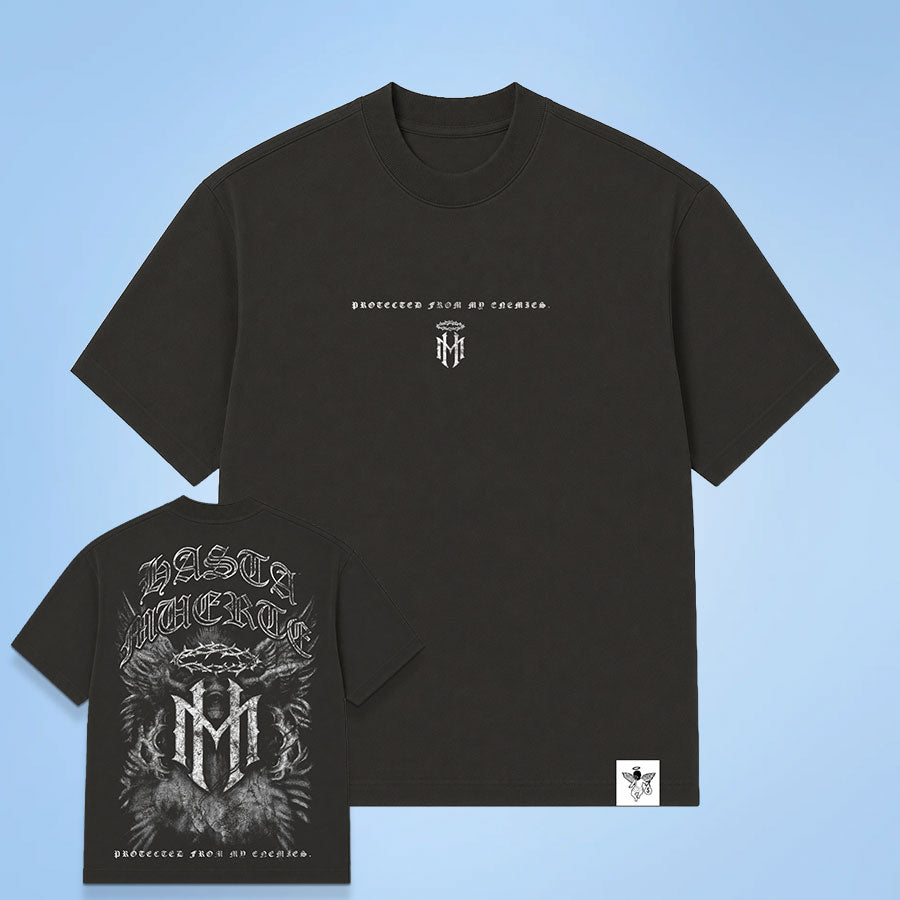 Angels Watch - Black Garment Dye Tee
