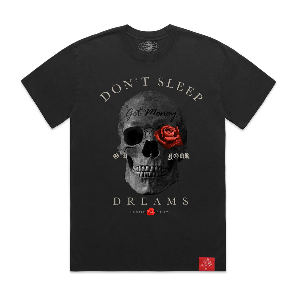 AJ1 Skull Rose Faded - ULTRA HW Red Label Tee - Faded Black