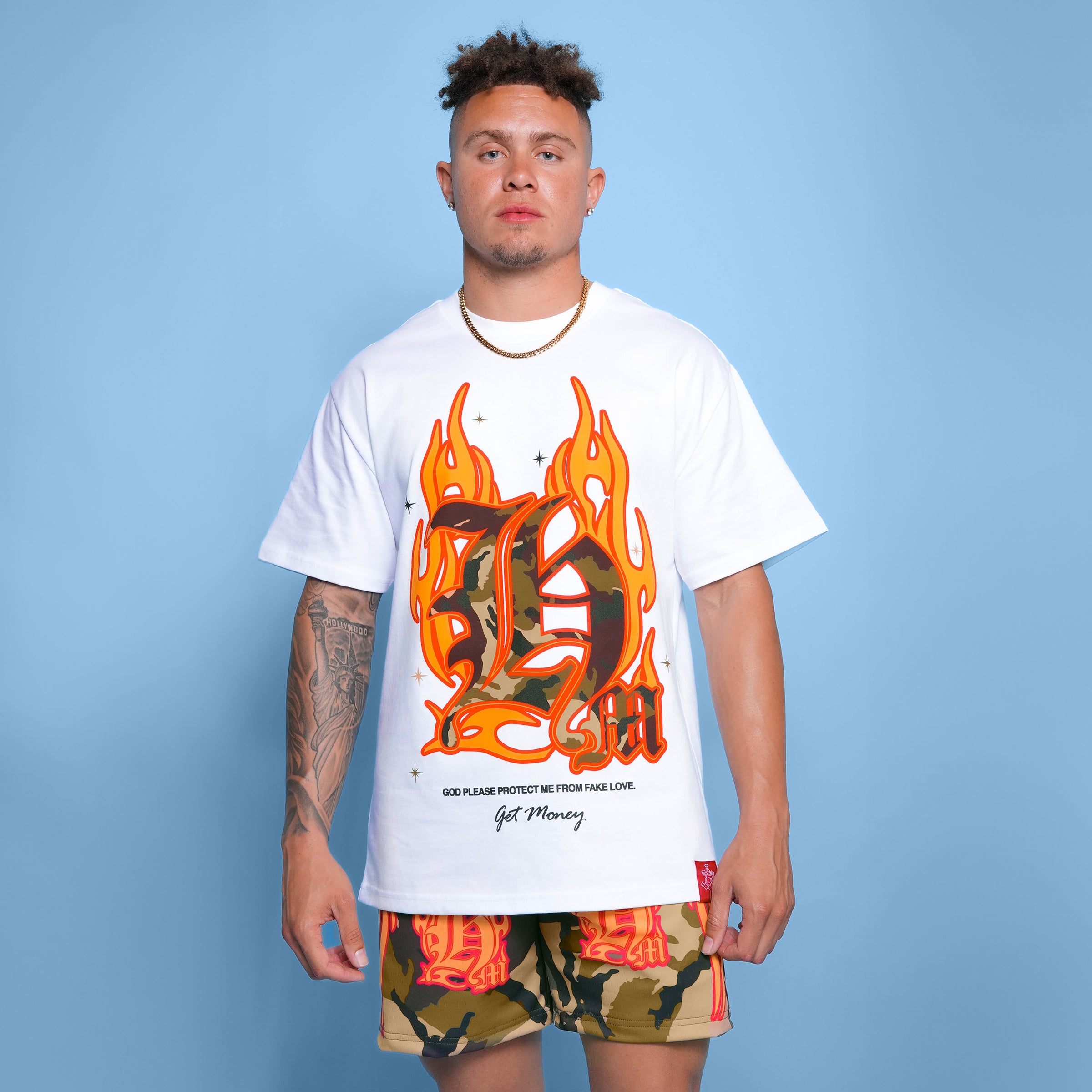 RED LABEL - Flame Camo Tee