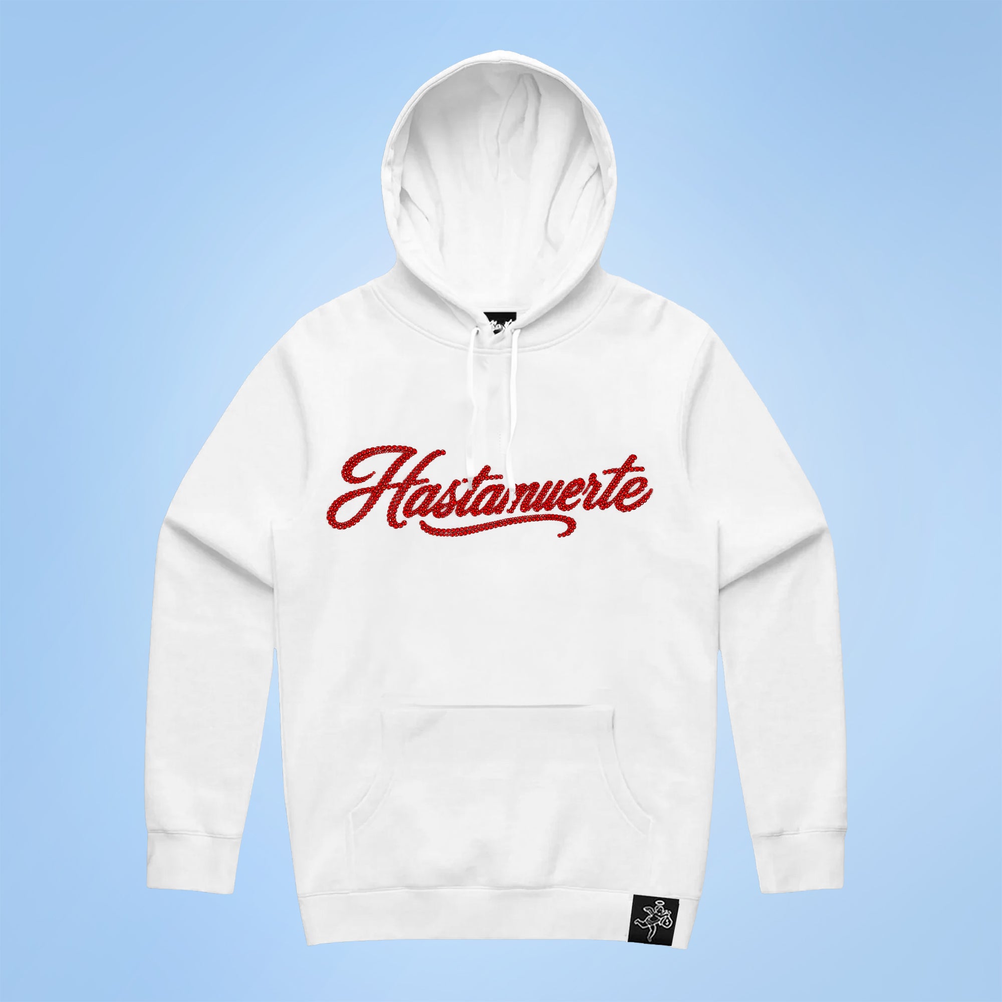 RED HM Praying Hands Rhinestone HW Hoodie - F/B