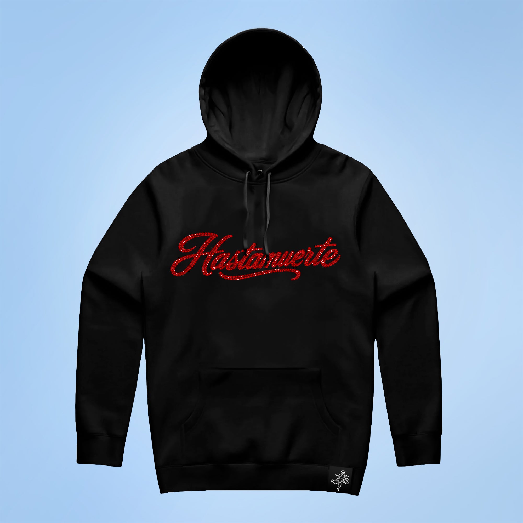 RED HM Praying Hands Rhinestone HW Hoodie - F/B