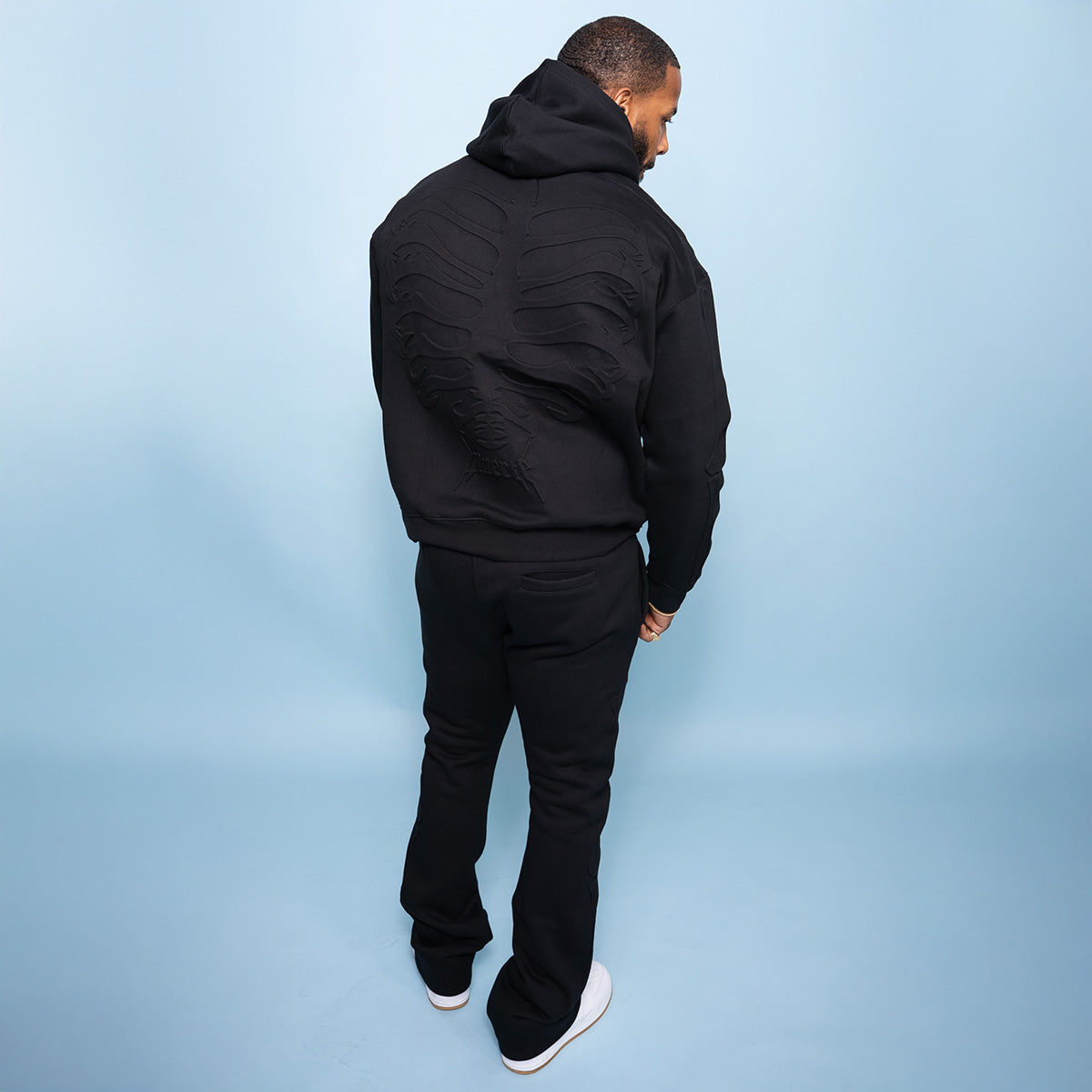 OE Muerte Bones Rhinestone F/B Hoodie