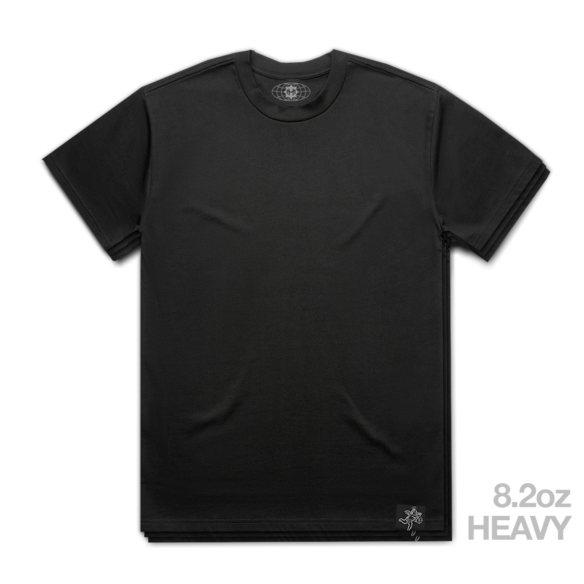 Camiseta Negra Pesada - Básica