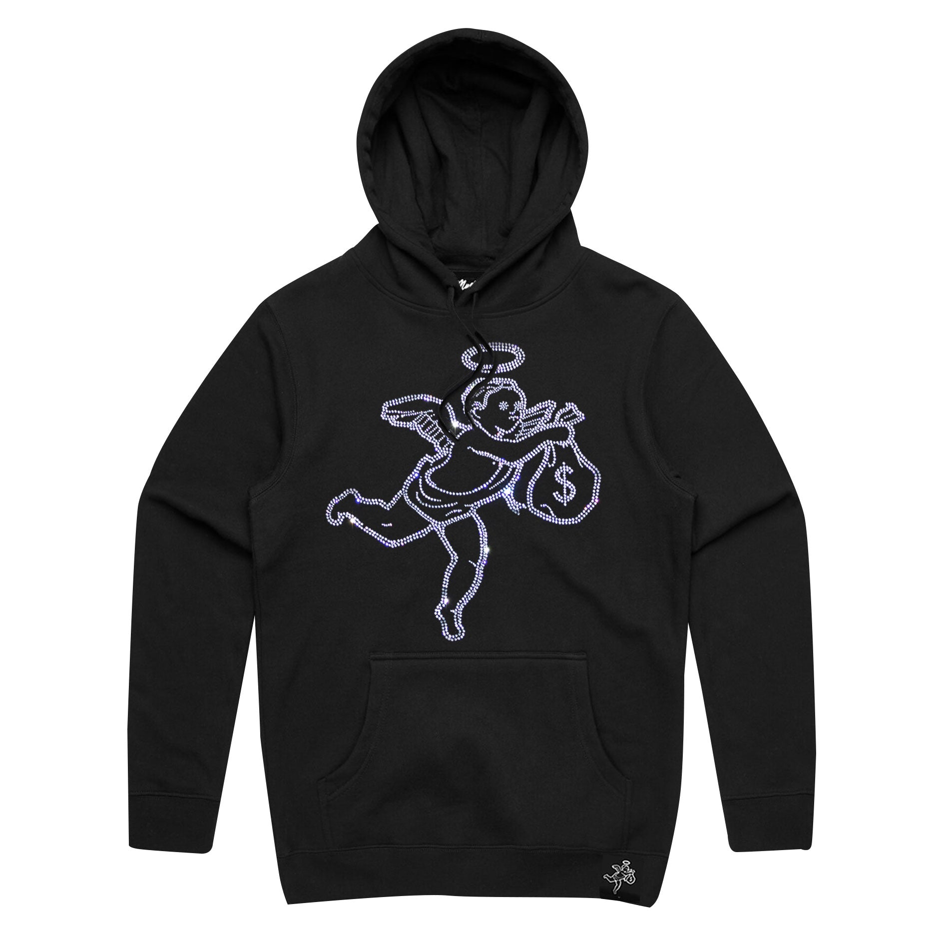 Get Money Angel Rhinestone - Sudadera con capucha HW