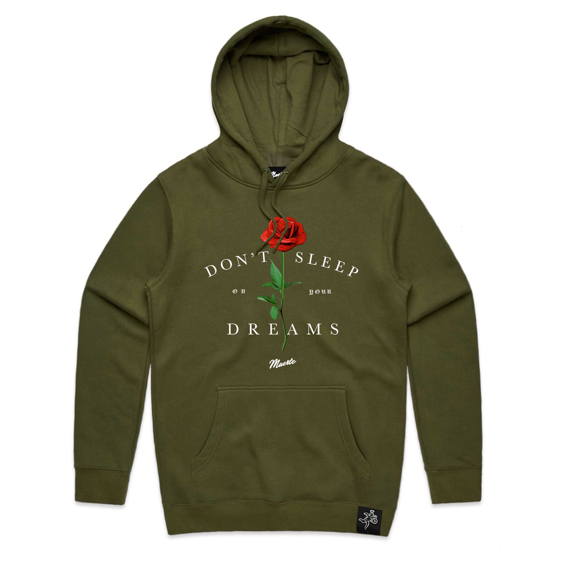 No duermas en tus sueños sudadera con capucha rosa