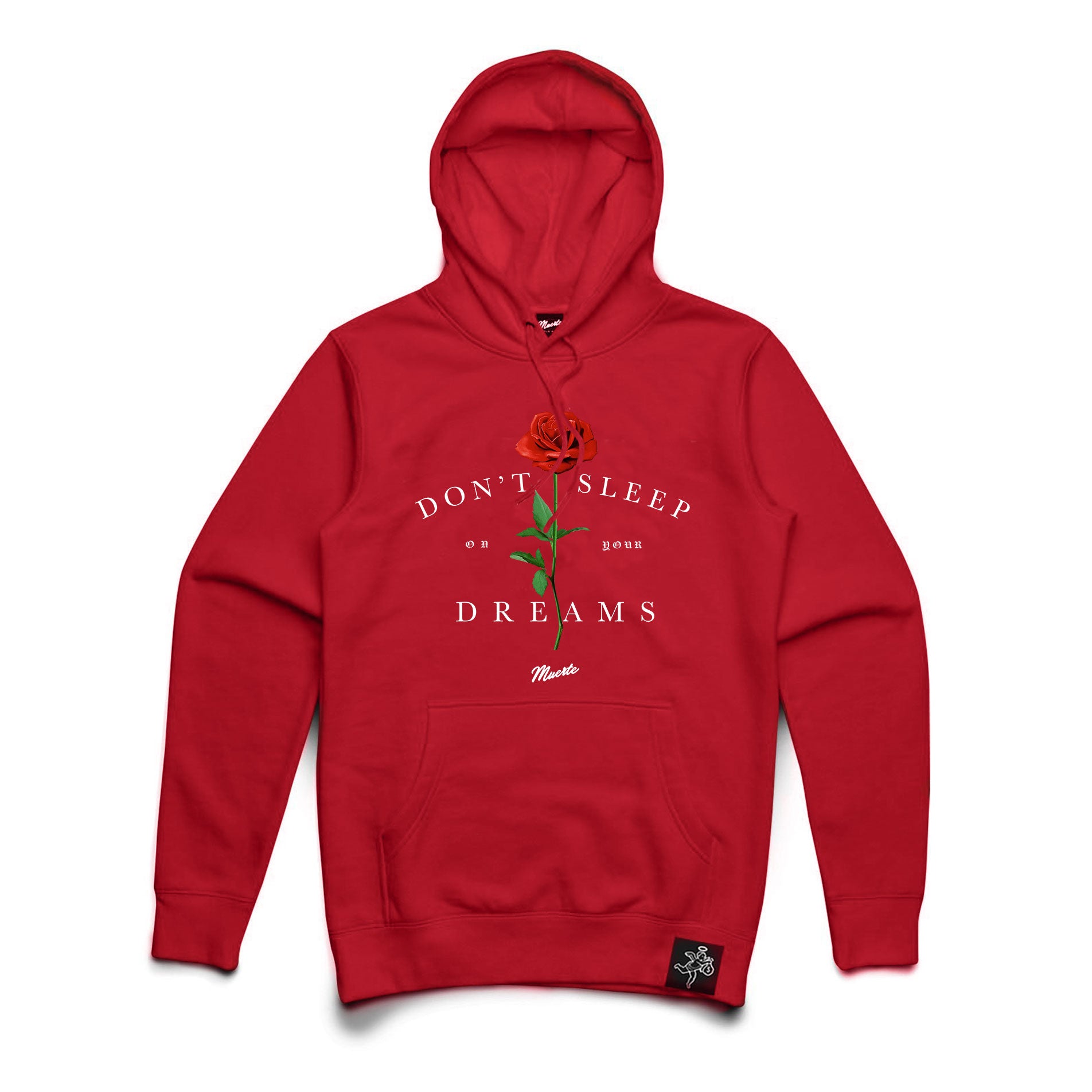 No duermas en tus sueños sudadera con capucha rosa
