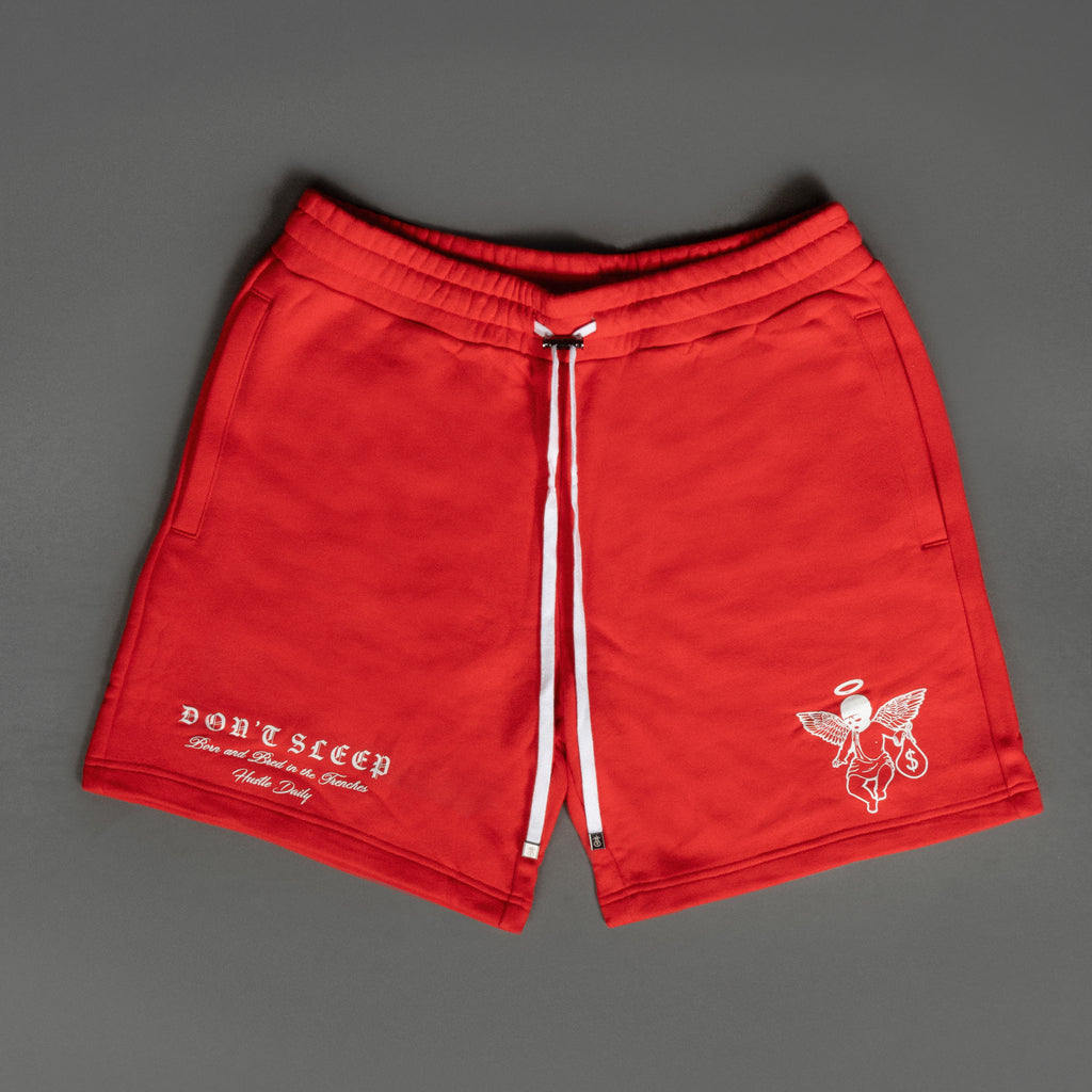 Don't Sleep Angel Shorts - Red