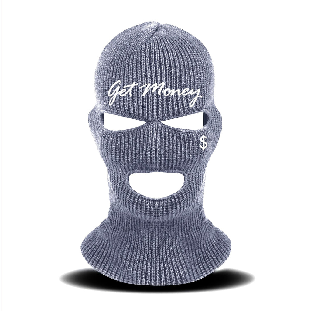 Grey Get Money Ski Mask - CLR
