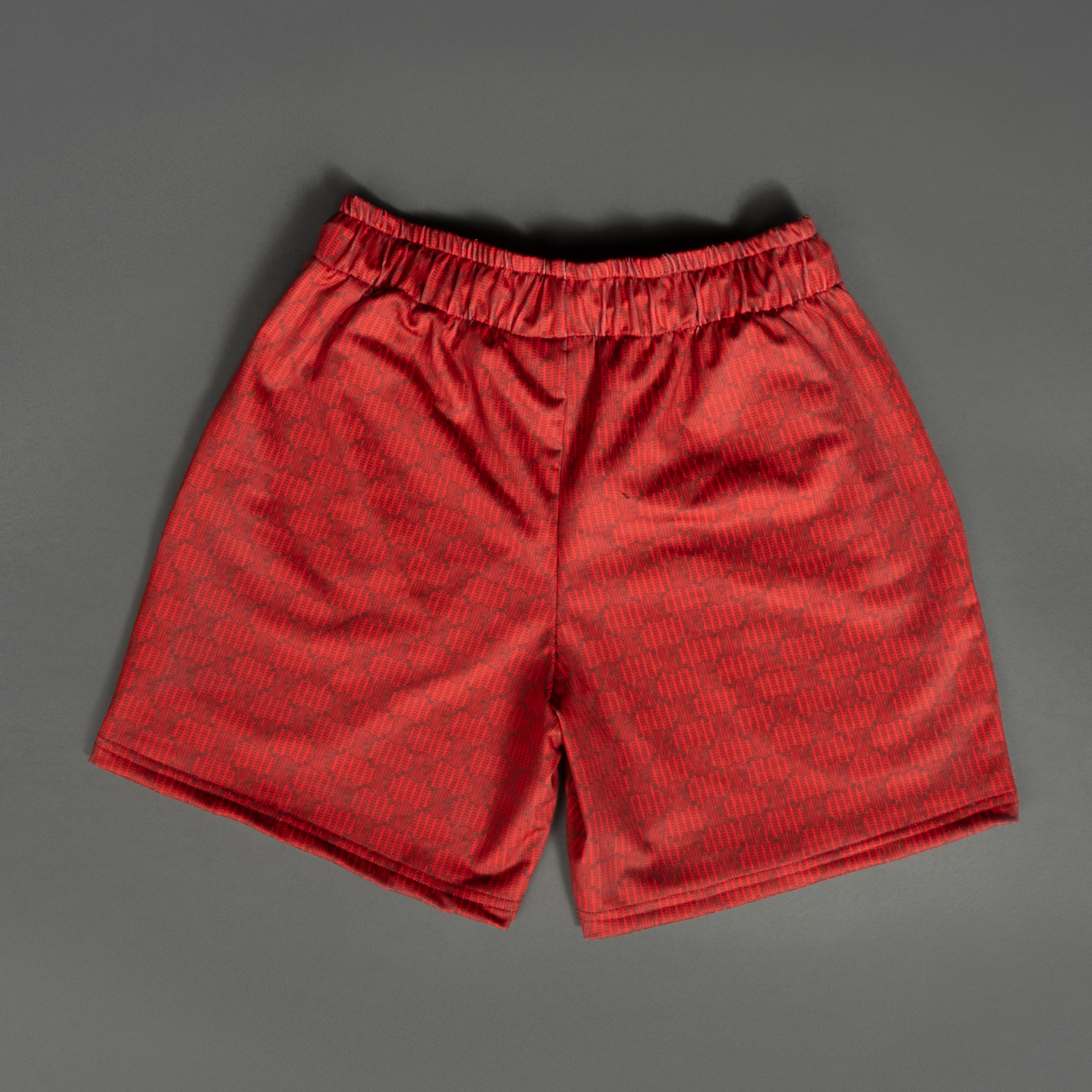 Pantalones cortos con patrón de máscara de esquí BT Red HM