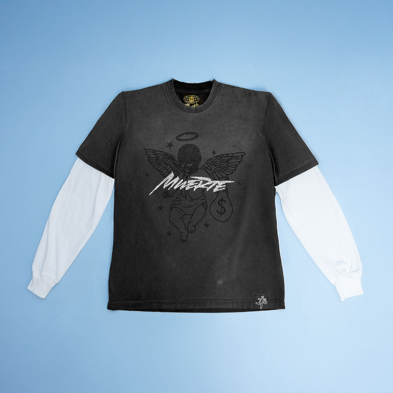 1 of 1 Muerte Script Rhinestone Thermal Layer