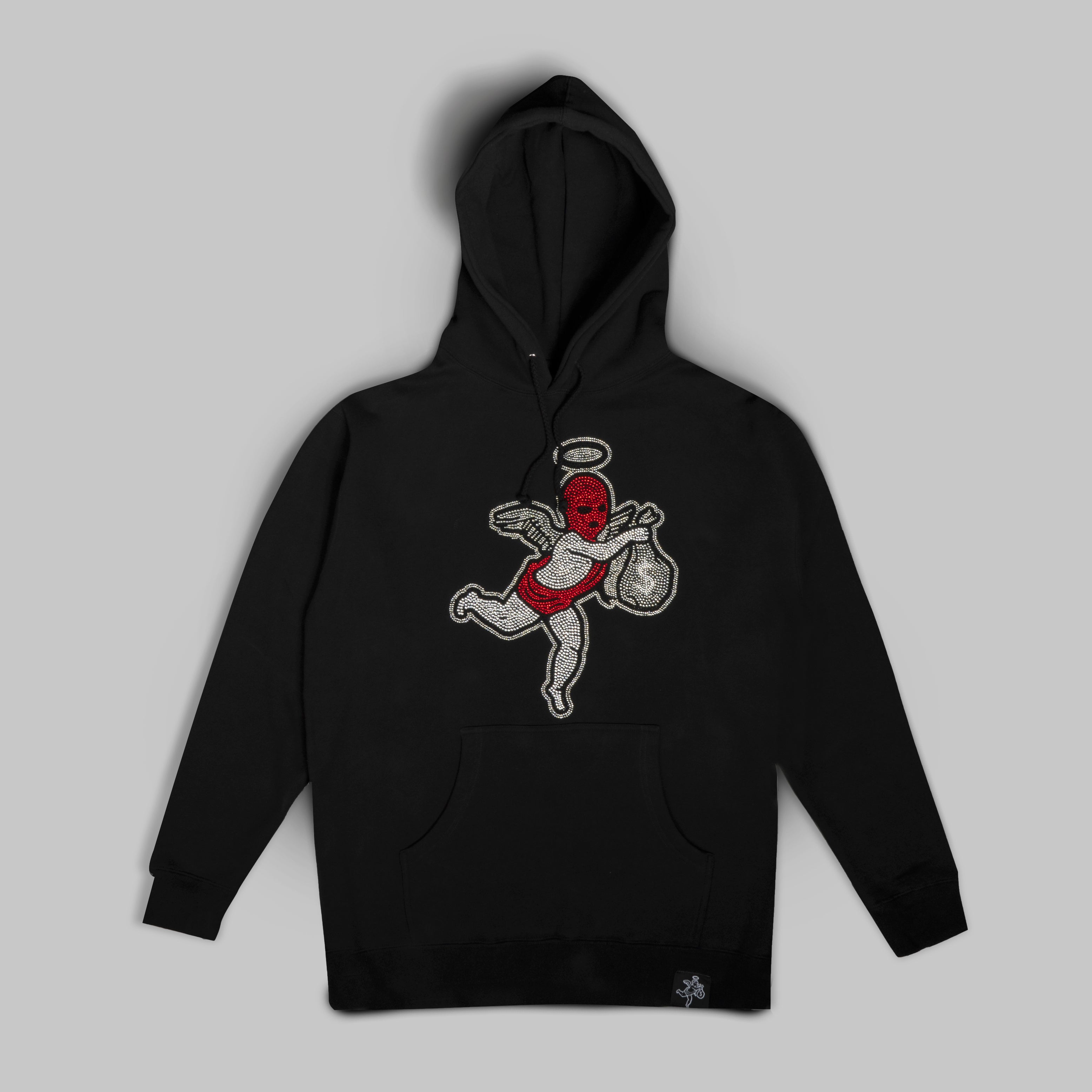 Rhinestone Red Ski Mask Angel - HW Hoodie