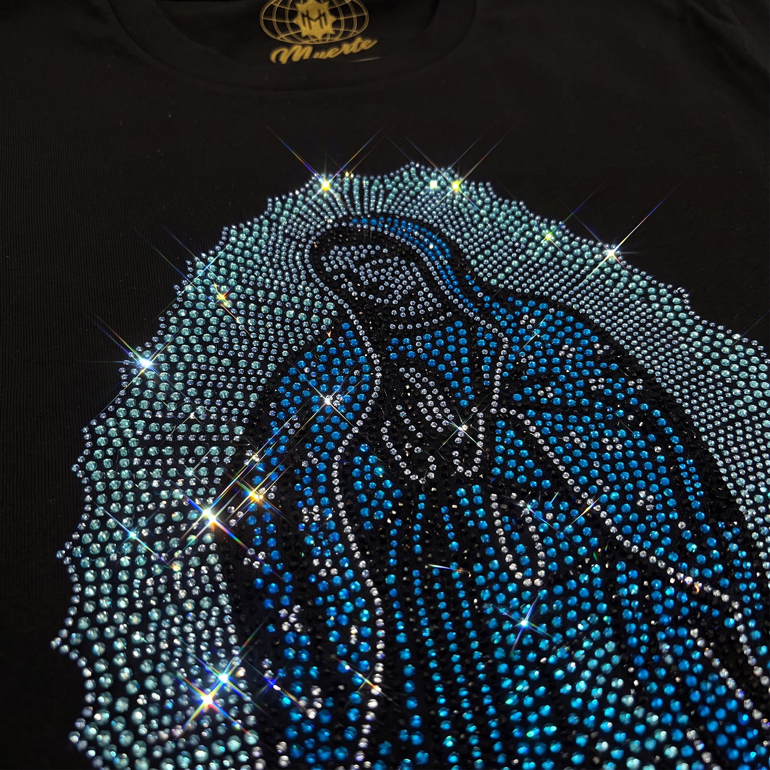 La Reina VM Blue Rhinestone Tee