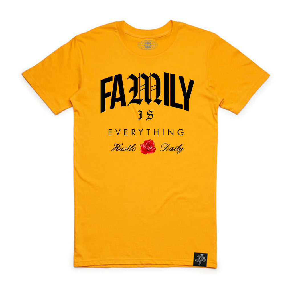 FAMILY IS EVERYTHING Champion Tee - GOLD