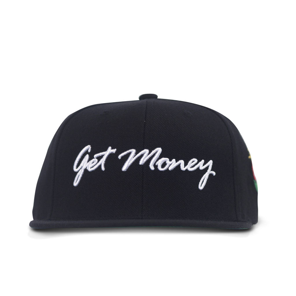 Gorra Snapback Get Money Rose - Negro