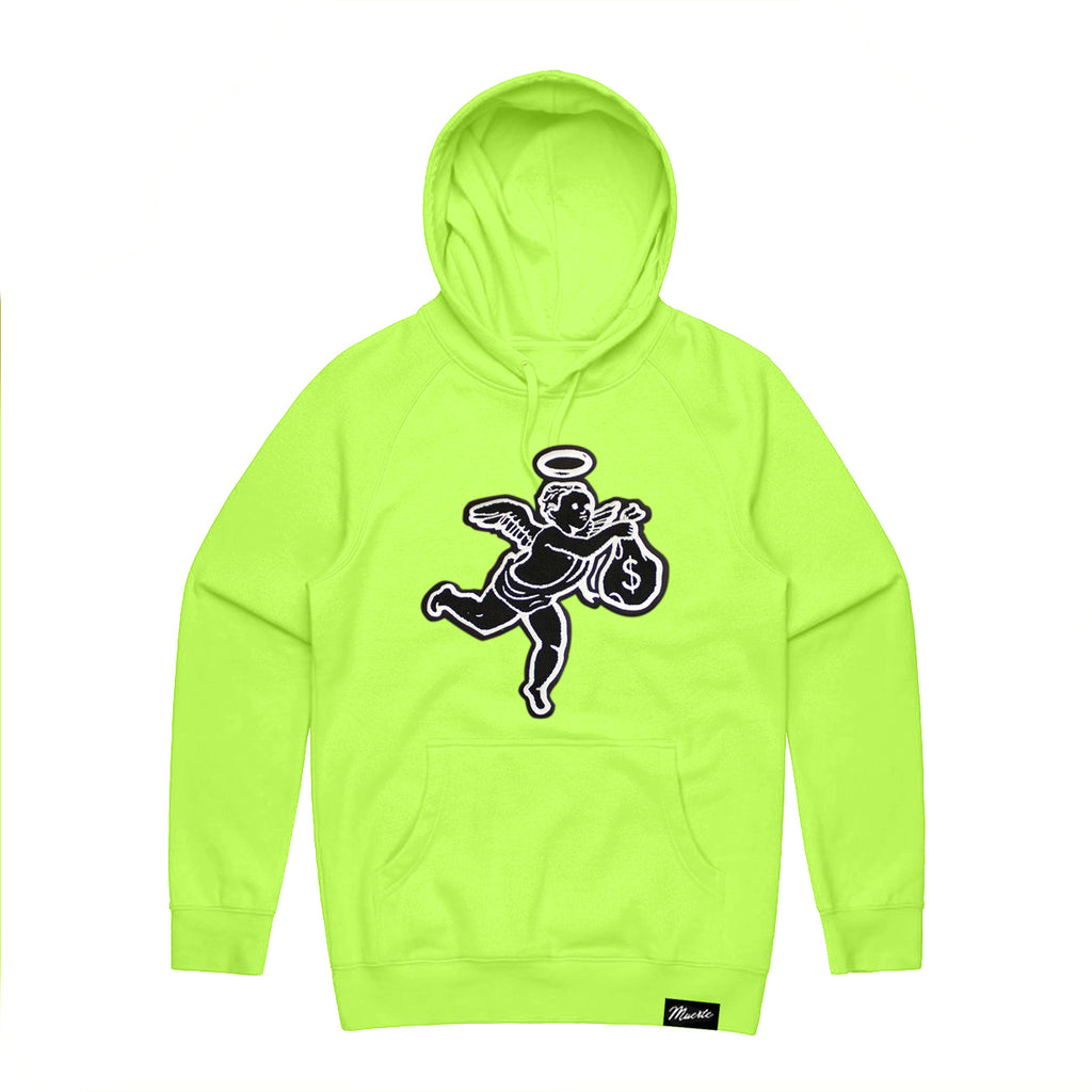 Classic Angel Patch Hoodie HW Safety Green